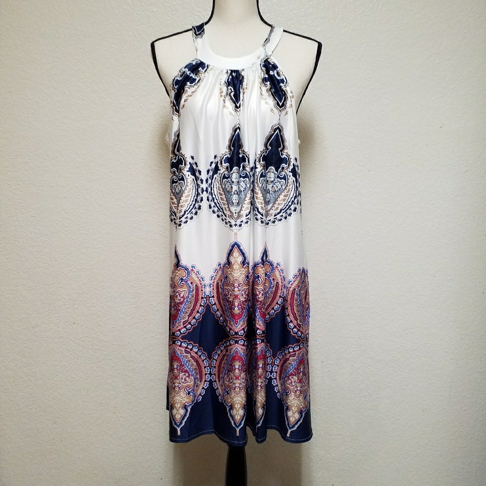 Leo Rosi Darci Halter Dress Navy Size XL